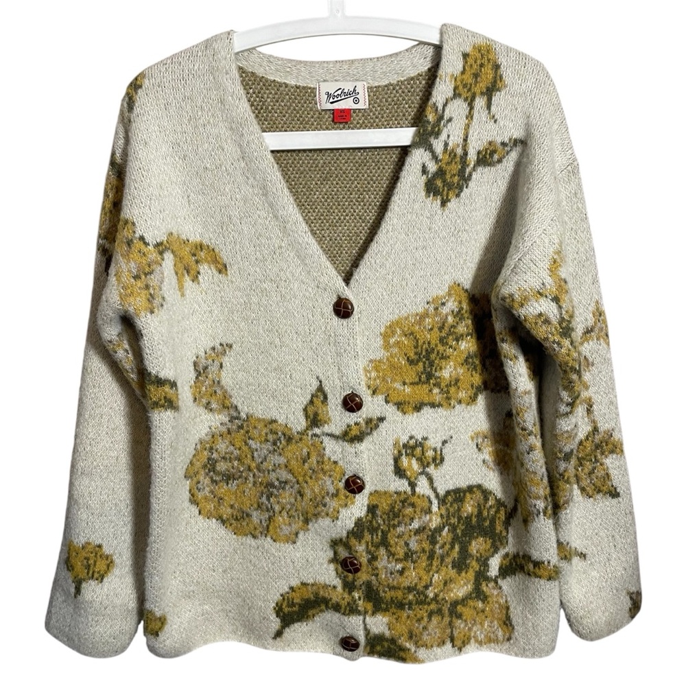 Woolrich x Target button front cardigan floral print